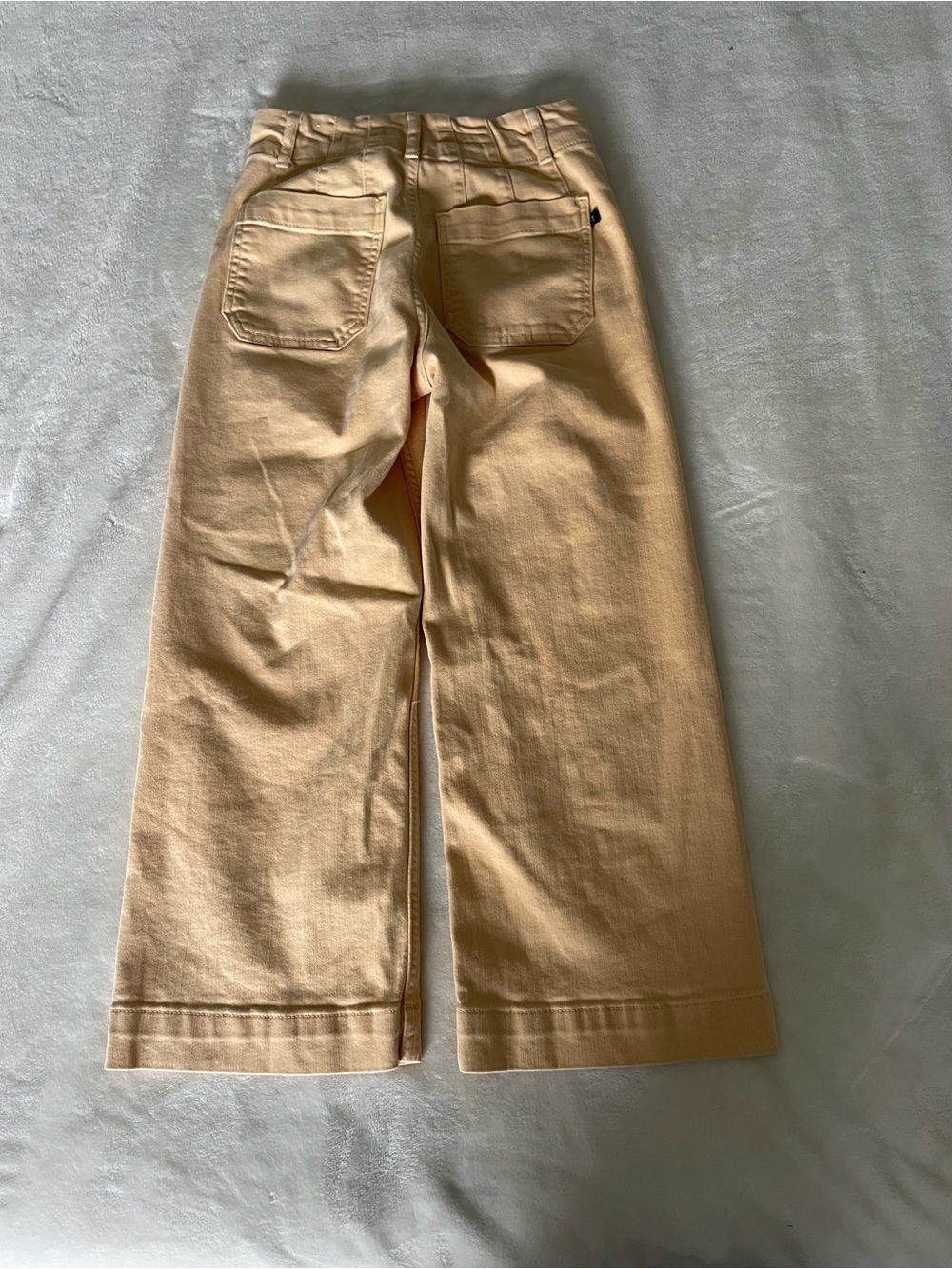 Anthropologie Pilcro Wide-Leg Cotton Tan Peach Crop Denim Pants - Picture 10 of 11